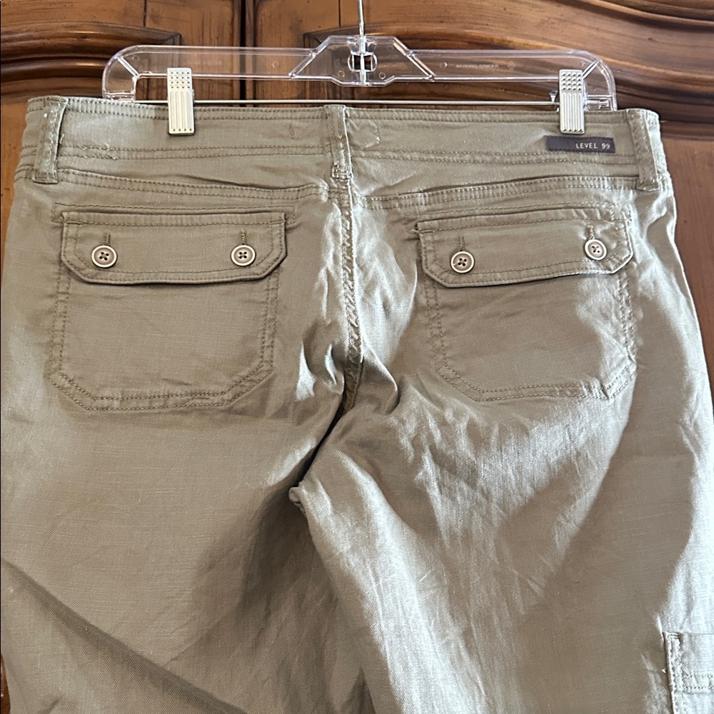 Level 99 Like New Linen Daryl’s Cargo Pants Women's Olive Jeans 29 - Picture 8 of 11